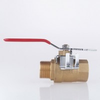 Superior quality widely used threaded lockable rotary handles stop 1 inch cock brass automatic ball valve